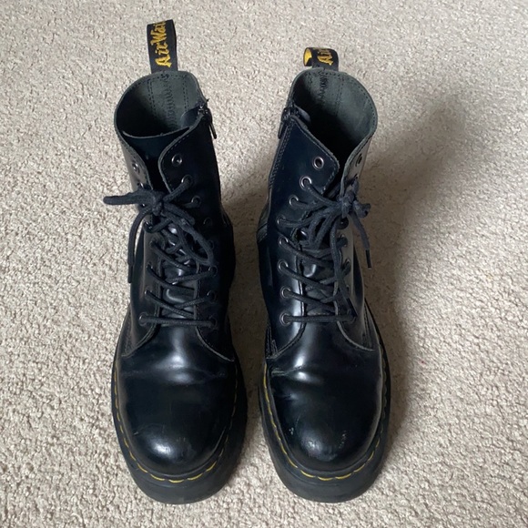 Doc Martens Black Platform Jadon Leather Boots European 41 - Picture 2 of 9